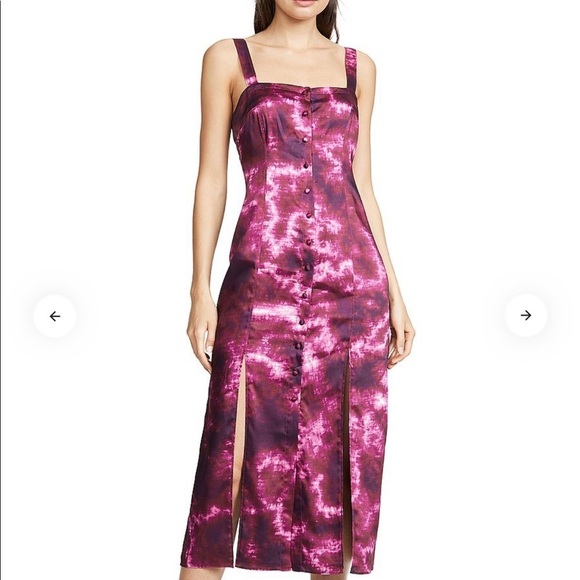 CINQ A’ Sept’ tie dye Alexa button down dress - Picture 1 of 15